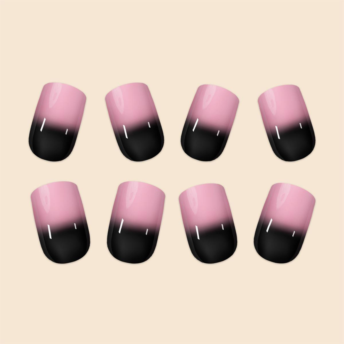 Night Rose Pink Nails